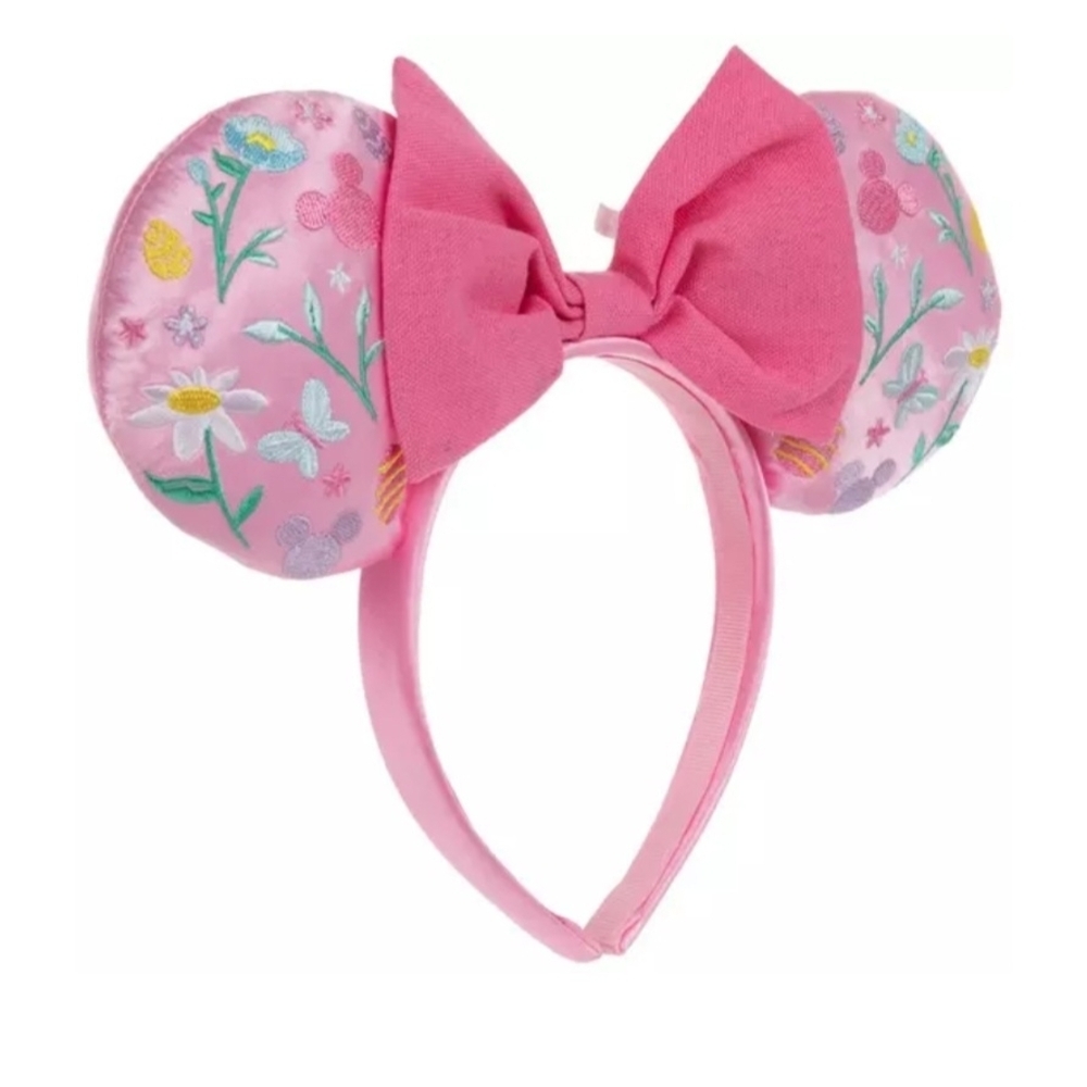 Disney Pink Floral Minnie Mouse Ears Headband